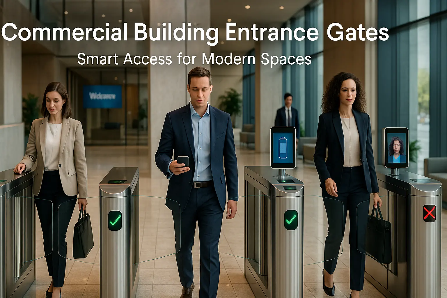 Ingang van het commerciële gebouw