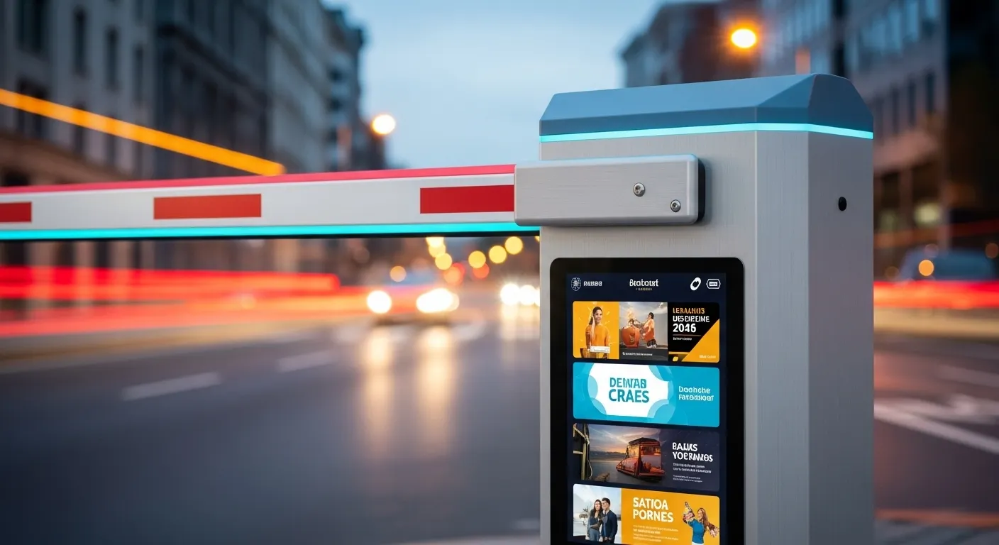 Reclame parkeerbarrière