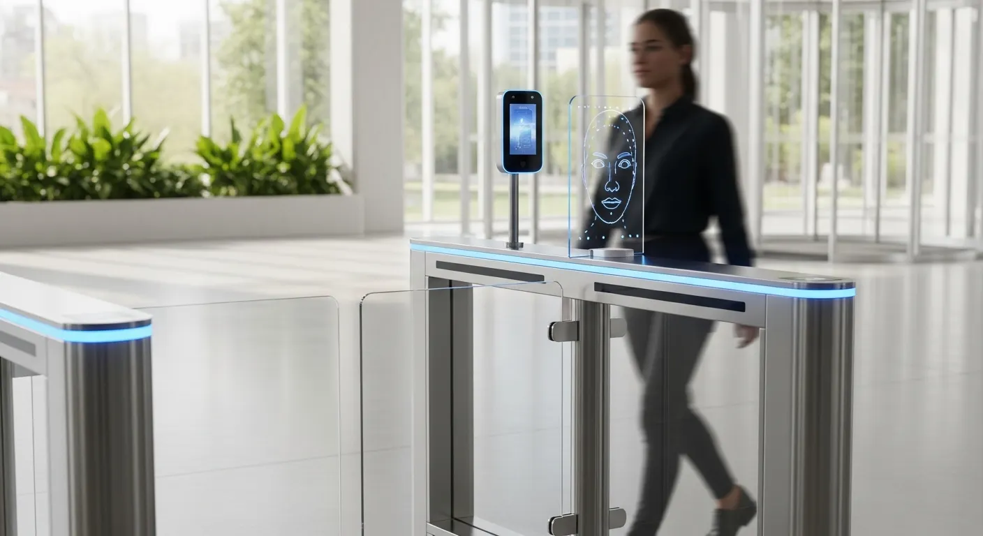 Gezichtsherkenning voetgangerstoegangspoort