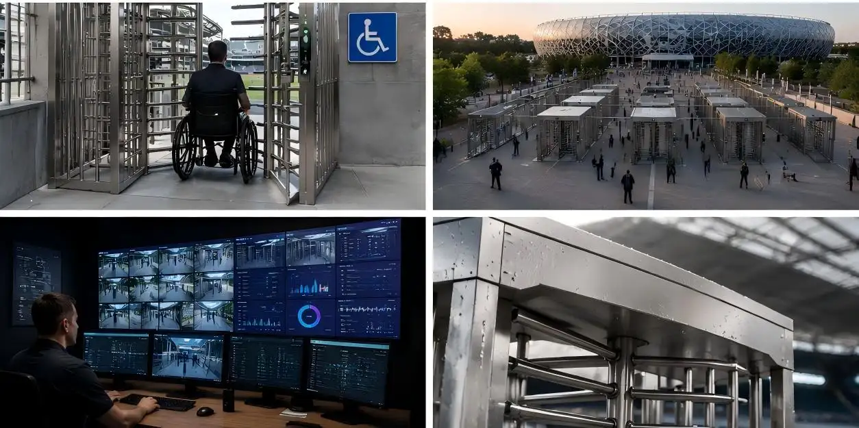 Oplossingen voor de volledige hoogte van de draaipoort voor stadionbeveiliging